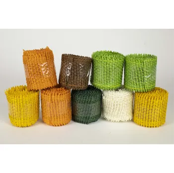 Vánoční dekorace Jutové dekorační stuhy pásky Jaro I set 9 ks