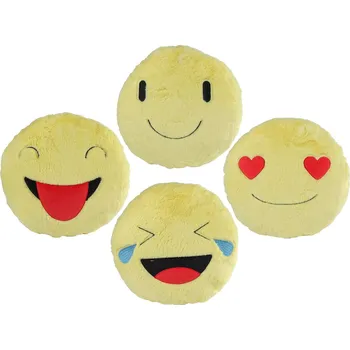 plyšák Mikro trading Polštář plyšový - Smajlík - 36 x 36 x 10 cm