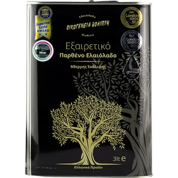 Rostlinný olej Extra panenský olivový olej Voliotis Family 3000 ml Plechovka 3L z ŘECKA