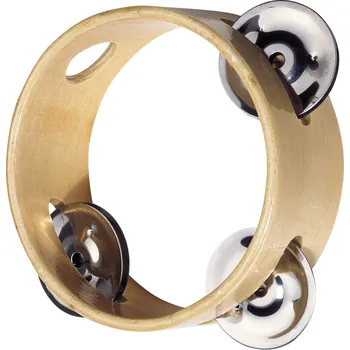 Hudební nástroj pro děti GOKI - Tamburína se 3 činelami