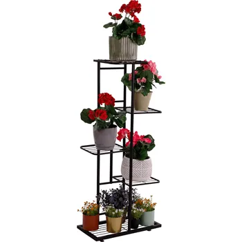 Stojan na květiny Tempo Kondela Kovový stojan na květiny, tmavě šedá, BAMIR TYP 1