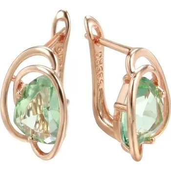 Souprava šperků B-TOP Dámské náušnice s zeleným kamenem