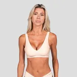 GymBeam Bezešvá podprsenka Comfy Beige XS cream