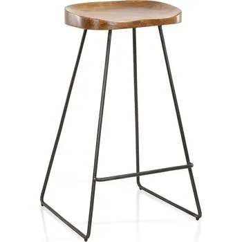 Barová židle Barová židle kovová Johan akácie