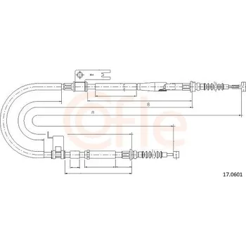 Lanko parkovací brzdy Tažné lanko, parkovací brzda COFLE 92.17.0601