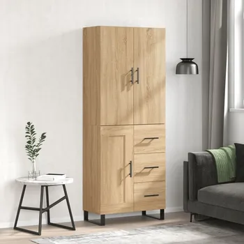 Příborník do zásuvky vidaXL Skříň highboard 69,5 x 34 x 180 cm kompozitní dřevo [3196039] Barva: dub sonoma