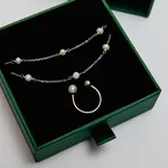 Set Satin Pearl Silver Velikost (obvod v mm): 49 - 52 mm