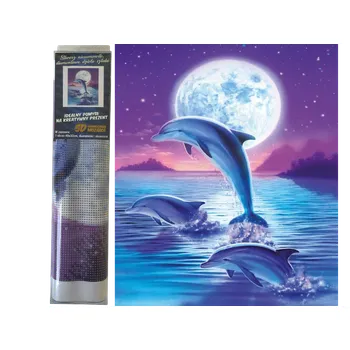 Diamantové malování Diamantové malování Delfíni ve skoku 30 x 40 cm