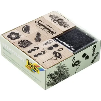 Razítka LÉTO – malý kreativní set 13 dílů pro scrapbooking a DIY