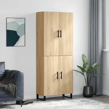 Příborník do zásuvky vidaXL Skříň highboard 69,5 x 34 x 180 cm kompozitní dřevo [3195700] Barva: dub sonoma