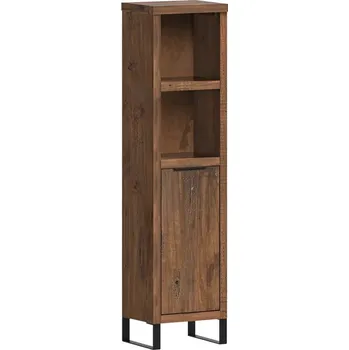 Koupelnový nábytek Vysoká skříňka do koupelny Victoria borovice hnědá