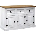 Komoda masiv borovice Corona bílá