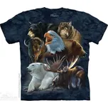 Tričko unisex The Mountain Wild Alaskan Collage - modré, XXL