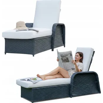 Zahradní lehátko Lehátko plast šedé Bello Giardino