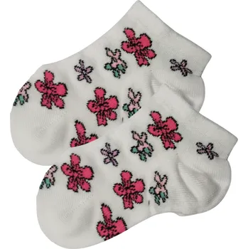 98-104-Dívčí kotníčkové ponožky Design Socks -bílá barva