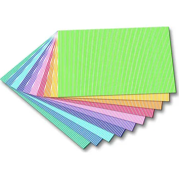 Umělecký papír Karton s motivem - MALÉ PROUŽKY- 300g/m2 - 50x 70 cm - 10 archů