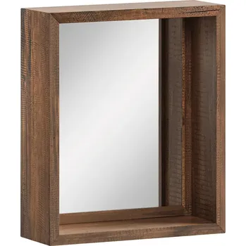 Koupelnový nábytek Dřevěné zrcadlo 56x65 Victoria borovice