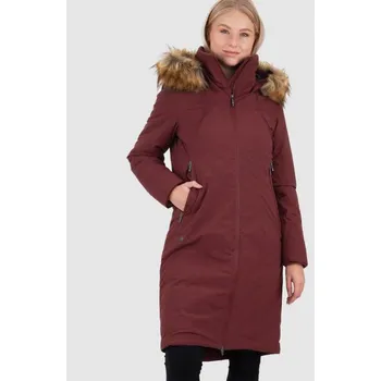 Dámský kabát Woox Iwate Oxblood Red kabát 48 + DÁREK + Doprava ZDARMA