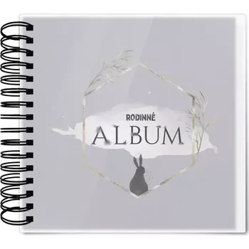 Plexi album s kroužkovou vazbou Zajíc ve zlatém šestiúhelníku