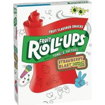 Bonbon FRUIT ROLL-UPS - měkké jahodové pásky (1ks)