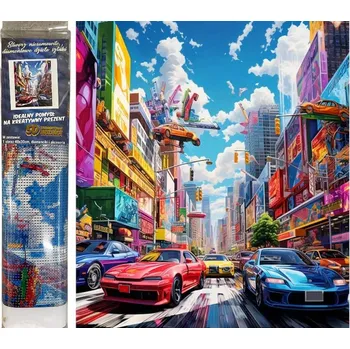 Diamantové malování Diamantový obrázek - svět aut 30 x 40 cm