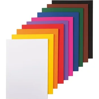 Umělecký papír Barevný karton 180 g/m2 A4 – 100 archů, 10 barev