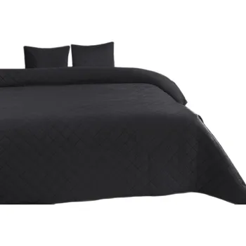 Přehoz na lůžko Přehoz na postel Euromat polyester 220 cm x 240 cm černý