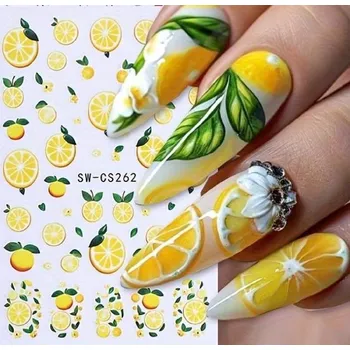 3D Samolepky na nehty – Šťavnaté citróny