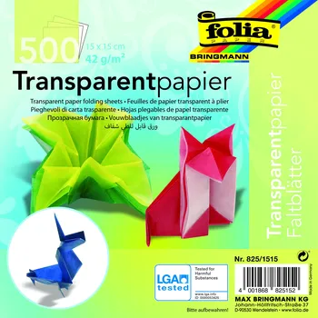 Umělecký papír Origami papír -15 x 15 cm - 500 archů v 10 barvách
