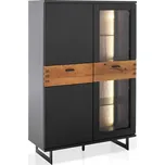 Dřevěná vitrína Wolf divoký dub polomasiv