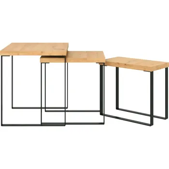 Konferenční stolek Sada konferenčních stolků Victoria divoký dub