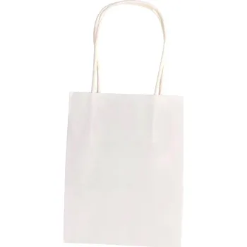 Úložný box Dárkové papírové tašky – 12 × 5,5 × 15 cm, 20 ks, bílá