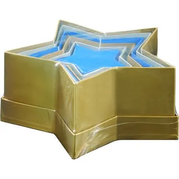 Úložný box Dárkové krabičky 6 ks – hvězda, mix barev (stříbrná, zlatá, modrá)