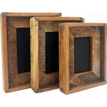 Fotorámeček Set 3 menších fotorámečků 23x28 Amazonas masiv recyklované dřevo