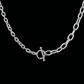 Náhrdelník Moderní asymetrický náhrdelník Asymetric Chain z chirurgické oceli č. 2000