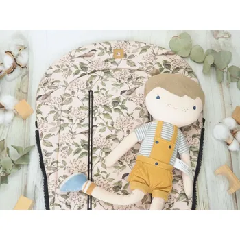 Podložka do kočárku kratší (Secret garden, taupe fleece)