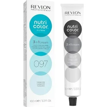 Barva na vlasy Revlon Professional Nutri Color tónující maska Turquoise 097 100 ml tónující maska pro intenzivní tyrkysový odstín (Turquoise 097) ✨