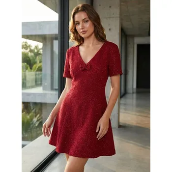 Dámské šaty Sinsay - Minišaty - kaštanová - 699FI-83X - 699FI-83X-XL