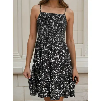 Dámské šaty Sinsay - Viskózové mini šaty - černá - 546DA-99X - 546DA-99X-XXL