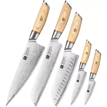 Kuchyňský nůž Sada kuchyňských nožů XINZUO 5ks, profesionální japonské nože