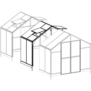 Skleník Cultivo Rozšiřující modul pro skleníky PREMIUM SOLID PC 137x278cm