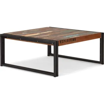 Konferenční stolek Masivní konferenční stolek 80x80 Ontario recyklované dřevo