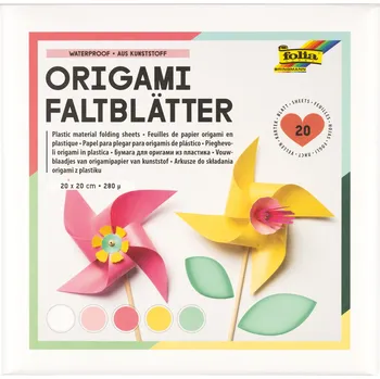 Umělecký papír Origami papír na výrobu větrníků - 20 x 20 cm - 20 listů
