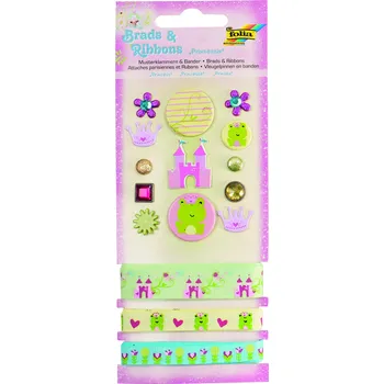 Sada knoflíků a stuhy s motivem Princezna