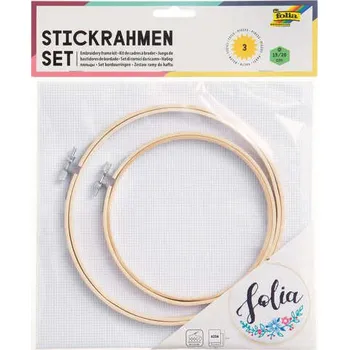 Výuková hračka Vyšívací kruh – sada 2 ks s kanavou, kreativní tvoření