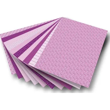 Umělecký papír Karton s motivem - Basics růžová- 270 g/m2 - 50 x 70 cm - 10 archů v 10 motivech