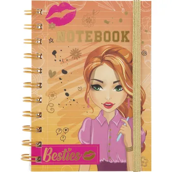 Výuková hračka Besties sešit A6 60listů linkovaný oranžový