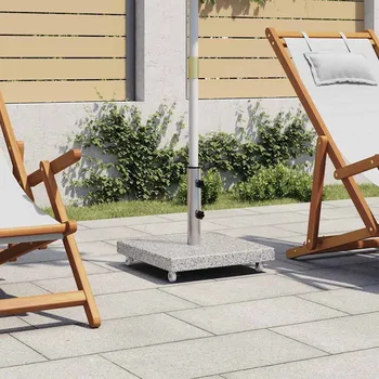 Stínicí technika vidaXL Stojan na slunečník žulový 30 kg čtvercový [48565] Barva: Šedá