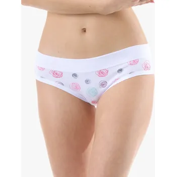 Kalhotky GINA 14162P Kalhotky francouzské Barva: Bílá-Bordo, Velikost: S/M