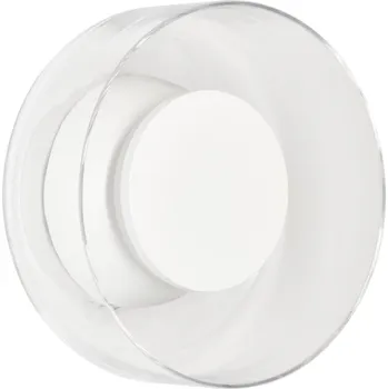 Nástěnné svítidlo Nástěnné svítidlo DONUT 18 - LED, sklo transparentní (průhledné), bílý střed